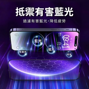 IPHONE-【抗藍光滿版玻璃貼】過濾有害藍光，享受清晰的視覺享受！👀iPhone 17 16 15 14 13 12 Pro Max 螢幕保護貼